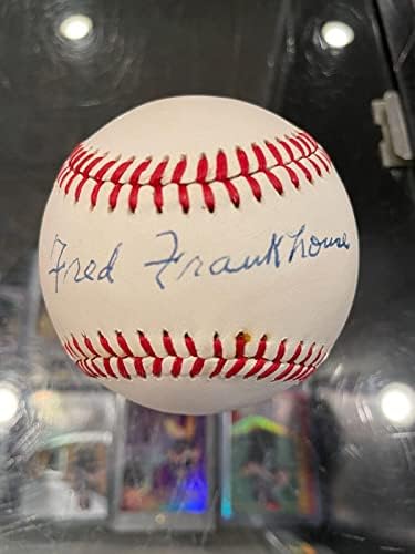 Fred Frankhouse Braves Dodgers Cardinals Tek İmzalı Beyzbol Jsa Nadir İmzalı Beyzbol Topları