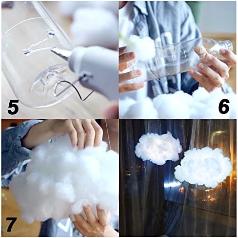 PROLOSO el yapımı bulut ışık DIY kiti, Yetişkinler ve çocuklar için kolay, Ayarlanabilir parlaklık, 9 Mod, beyaz ışık,