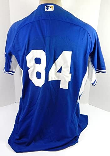 Kansas City Royals 84 Oyun Kullanılmış Mavi Forma Bahar Eğitimi BP 48 8 - Oyun Kullanılmış MLB Formaları