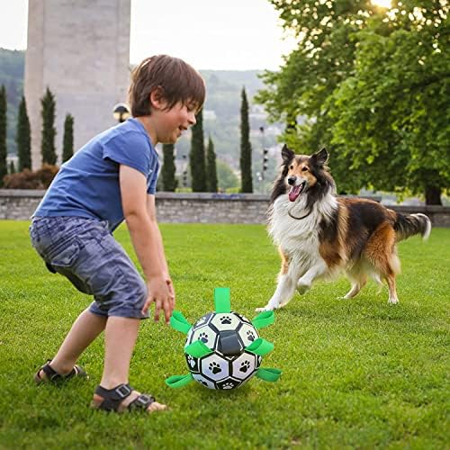 LOTMIAI Köpek Futbol Topu Oyuncak Pet İnteraktif Top Kapalı Açık için, Köpek Doğum Günü Hediyeleri Dayanıklı, komik