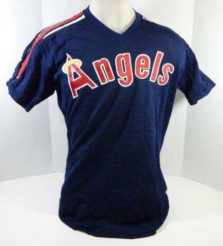 1989 California Angels 73 Oyun Kullanılmış Mavi Forma Vuruş Antrenmanı 46 DP21581 - Oyun Kullanılmış MLB Formaları