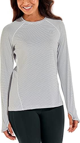 Coolibar UPF 50 + Kadın Devi Uzun Kollu Spor Tişört-Güneşten Koruyucu