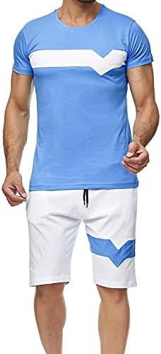 lookwoild erkek Kısa Setleri Kıyafetler 2 Parça Yaz Eşofman Kısa Kollu Gömlek ve şort takımı Rahat Spor Takım Elbise