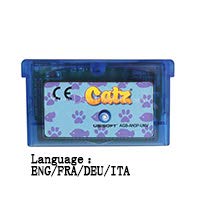 ROMGame 32 Bit El Konsolu video oyunu Kartuş Kart Catz Eng / Fra / Deu / Ita Dil Ab Versiyonu Mavi kabuk