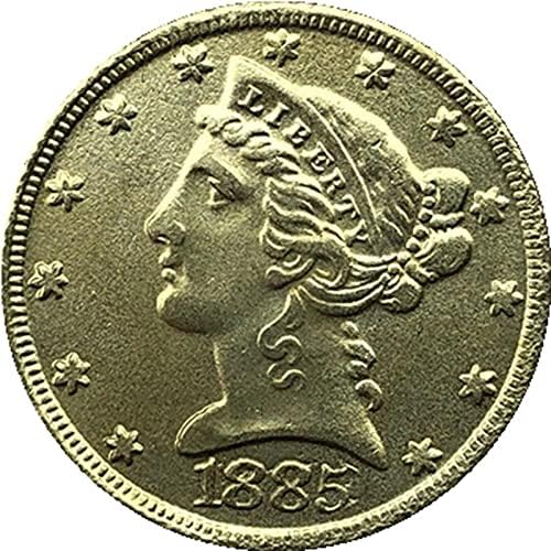 1885 Amerikan Özgürlük Kartal Sikke Altın Kaplama Cryptocurrency Favori Sikke Çoğaltma hatıra parası Tahsil Sikke