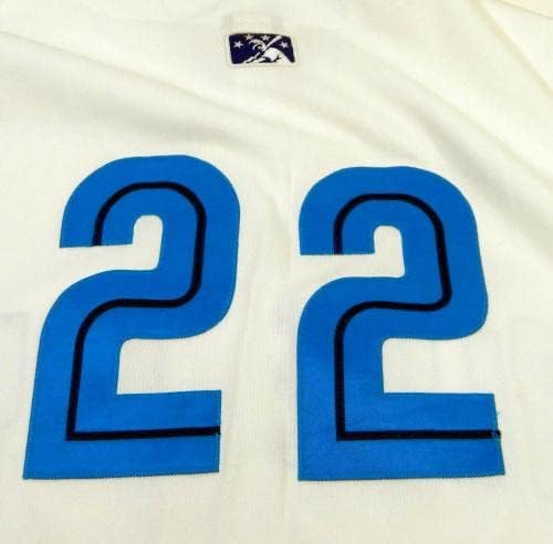 2006 Pulaski Blue Jays 22 Oyun Kullanılmış Beyaz Jarse Yelek 48 DP16772 - Oyun Kullanılmış MLB Formaları
