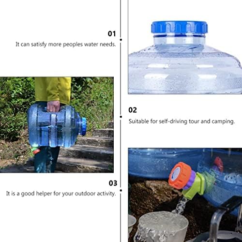 Wakauto Kullanımlık Taşınabilir Su Şişesi 3 Galon Plastik Su Şişesi Sürahi Su Saklama Kabı ile Kolay Kavrama Taşıma