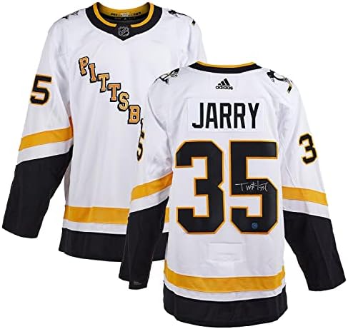 Tristan Jarry Pittsburgh Penguins İmzalı Ters Retro Adidas Forması-İmzalı NHL Formaları