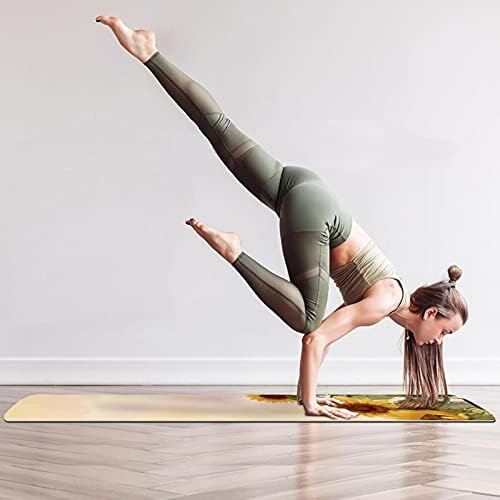 Yoga Mat Çiçeklenme Ayçiçeği Çevre Dostu Kaymaz Fitness egzersiz matı Pilates ve Zemin Egzersizleri
