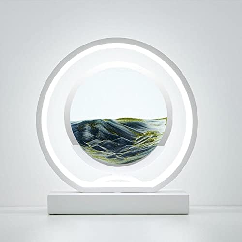 JJRY yaratıcı bataklık masa lambası hareketli kum sanat resmi 3D Kum Saati derin deniz kum Manzarası yatak odası,