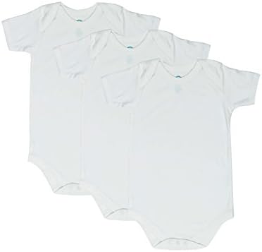 CBObaby 4 T 5 T 6 T Toddler Bodysuit Kısa Kollu Zarf Boyun 3-Pack