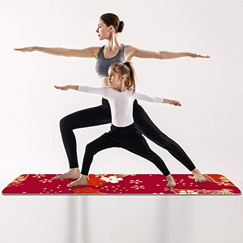 Unicey Kalın Kaymaz Egzersiz ve Fitness 1/4 Yoga mat Geleneksel yelpaze Baskı Yoga Pilates ve Zemin Fitness Egzersiz