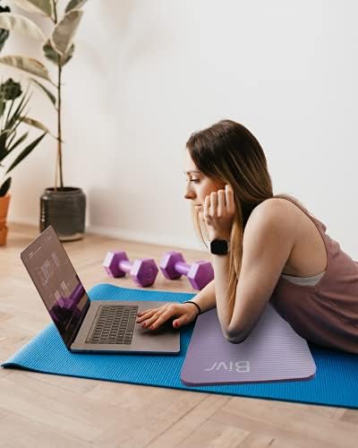 BIVR Taşınabilir Yoga Dizlik Ekstra Kalın Büyük 12 İnç Geniş Yastık Pilates Fitness Bahçe Oturma Diz Desteği Eklemler