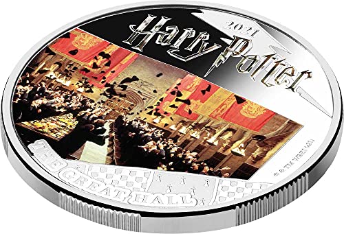 2021 DE Harry Potter Samoa 2021 PowerCoin Büyük Salon Harry Potter 1 Oz Gümüş Sikke 5 $ Samoa 2021 Kanıtı