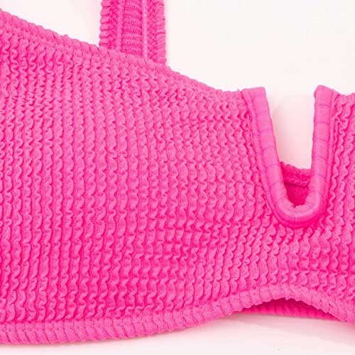 Dize Bikini Setleri İç Çamaşırı Kadınlar için Orta Rise Düz Renk Beachwear Lace Up Yüksek Kesim Karın Kontrol Mayo