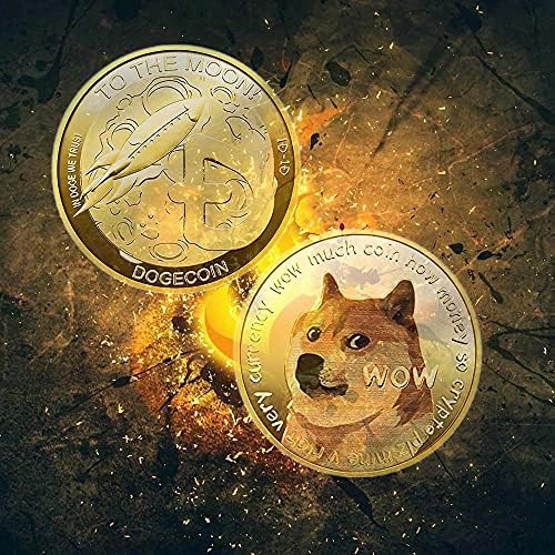 2 ADET 1oz Dogecoin hatıra parası Altın Kaplama Doge CoinCollectible Dogecoin Koruyucu Kılıf, 2021 Sınırlı Sayıda
