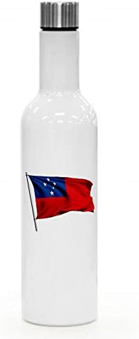 ExpressİtBest 25oz Yalıtımlı Şarap / Su Şişesi-Amerikan Samoası Bayrağı (Samoa) - Birçok Seçenek
