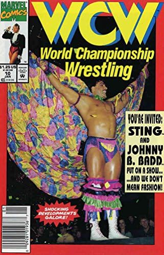 WCW Dünya Şampiyonası Güreşi 10 (Gazete Bayii ) VF; Marvel çizgi romanı / Sting Johnny B. Badd