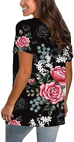 Sonbahar Yaz Bluz T Shirt Kadın Kısa Kollu 2023 Giyim Y2K V Boyun Pamuk Grafik Salonu Tshirt DM DM