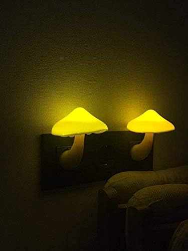 Sensör LED gece ışıkları yetişkinler çocuklar için gece lambası Sevimli Mantar Gece Lambası fişi Duvar lambaları Yatak
