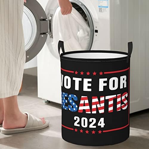 Oy Ver Desantis 2024 çamaşır sepeti Dairesel Çamaşır Giysi Çantası katlanır çamaşır sepeti Yatak Odası Banyo İçin
