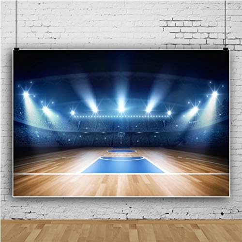 Baocıcco 12x8ft boş basketbol stadyumu tema fotoğraf arka plan parlayan stadyum spot parlak ışıklar spor kulübü spor