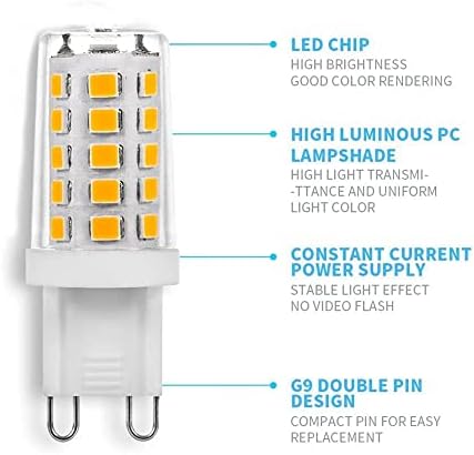 Duarble 2835LED 32 LEDS 12 V G9 LED AC220-240 Lamba Ampuller ampuller G9 LED Ampul (Ayarlanabilir 4000 K)
