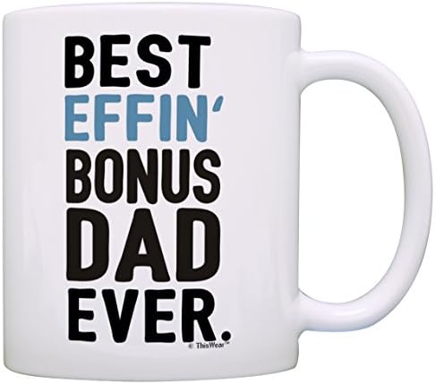 Babalar Günü Kupa Üvey Baba için En İyi Effin Bonus Baba Hiç Mükemmel Hediyeler Üvey Baba için Hediye Kahve Kupa çay