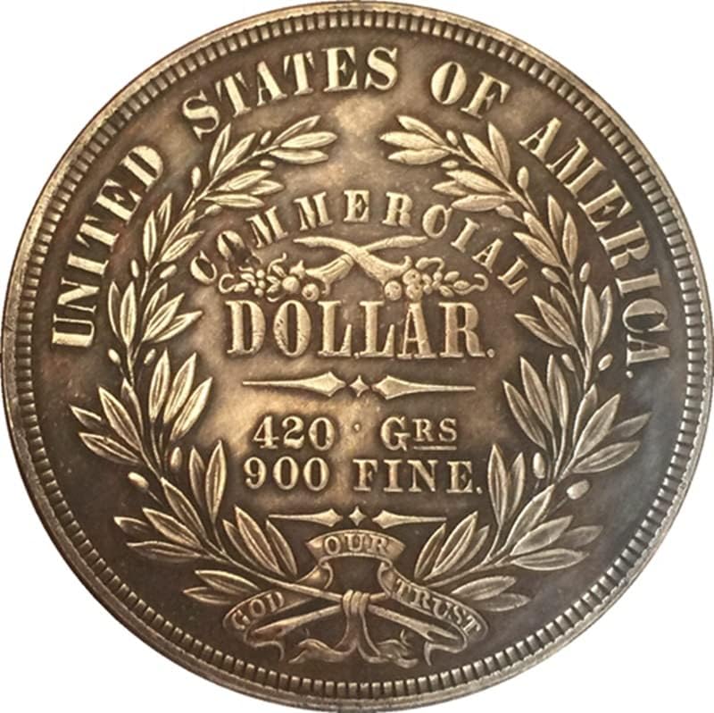 1872 Amerikan hatıra paraları Sikke Bakır Gümüş Kaplama Antika Gümüş Dolar Dış hatıra paraları Paraları El Sanatları