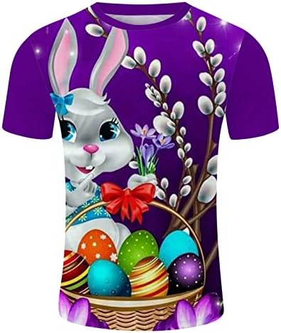 2023 Yeni Erkek paskalya tavşanı Yumurta Festivali Dijital 3D Baskılı Gömlek T Shirt Üst Bluz T Shirt Erkek Paketi