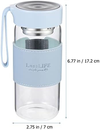 Luxshıny Çocuklar Su Şişesi Cam Su Şişeleri 3 parça Taşınabilir Çay Şişesi, şişe demlik su şişesi cam su şişesi 480