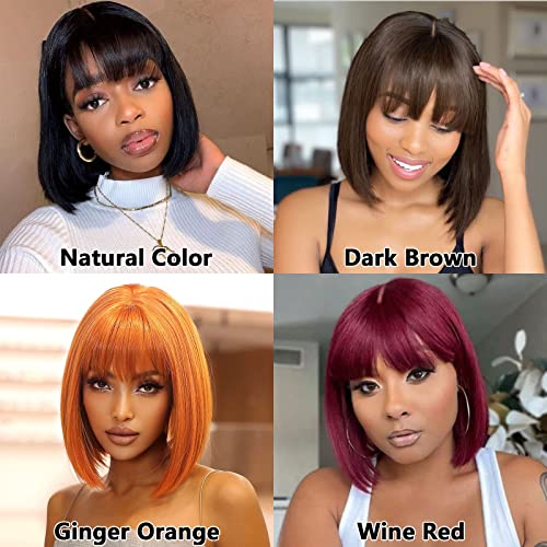 Guree saç 14 İnç tutkalsız aşınma ve gitmek peruk Bob dantel peruk siyah kadınlar için 100 % işlenmemiş insan saçı