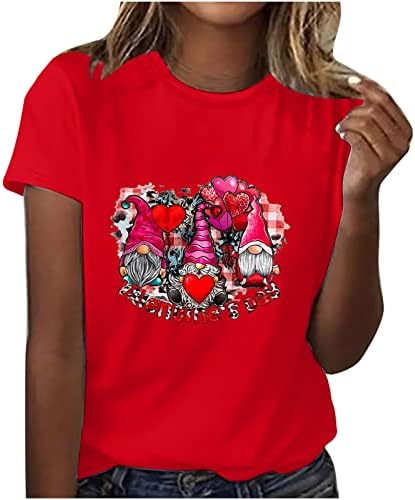 Yaz Sonbahar Gömlek Bayanlar Kısa Kollu 2023 Giyim Crewneck Pamuk Grafik Rahat Üst Gömlek Kadınlar için J9 J9
