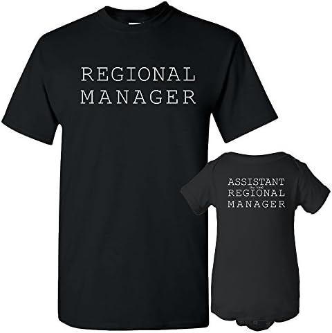 Bölge Müdürü-Komik Şaka Yetişkin T Shirt ve Bebek Sarmaşık Paketi