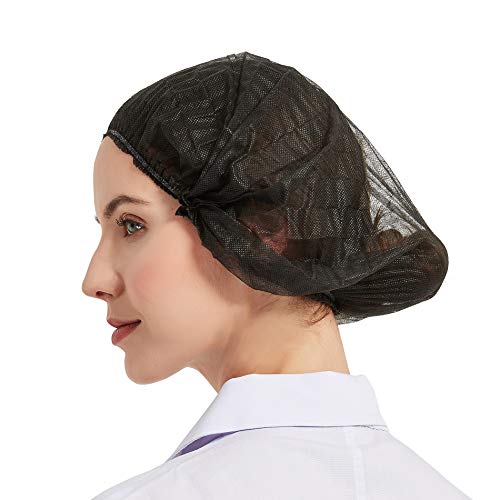 ProtectX Tek Kullanımlık Kabarık (Saç Filesi) Kapaklar Saç golf sopası kılıfı Ağları 24” (Siyah 100 paket)