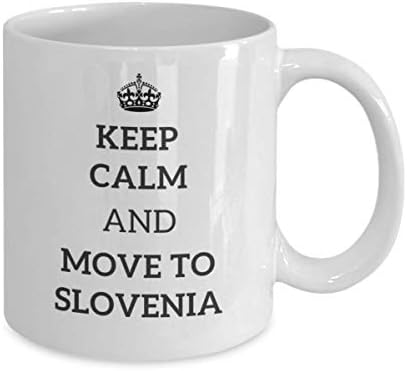 Sakin ol ve Slovenya'ya git Çay bardağı Gezgin İş Arkadaşı Arkadaş Hediye Ülke Seyahat Kupa Mevcut