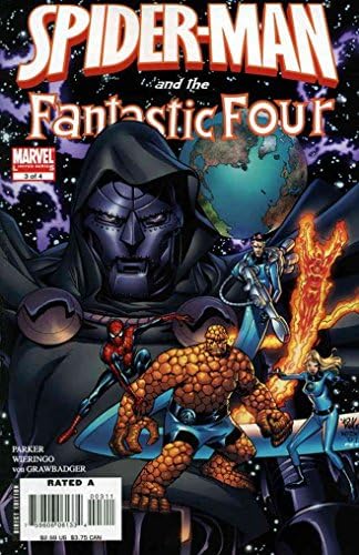 Örümcek Adam ve Fantastik Dörtlü 3 VF / NM ; Marvel çizgi romanı / Mike Wieringo