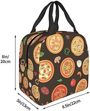 Pizza öğle yemeği Çantası Kadın Küçük Soğutucu Çanta Yalıtımlı yemek kabı Genç Kızlar için Erkek Öğle Yemeği Kutusu