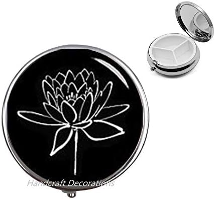 Lotus Hap Kutusu-Lotus Çiçeği Hap Kutusu Lotus Çiçeği Hap Kutusu Yoga Hap Kutusu Çiçek Hap Kutusu Çiçek Hap Kutusu