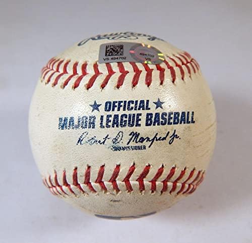 2021 San Diego Padres Marlins Oyunu Kullanılmış Beyzbol Steven Okert Trent Grisham Faul Oyunu Kullanılmış Beyzbol