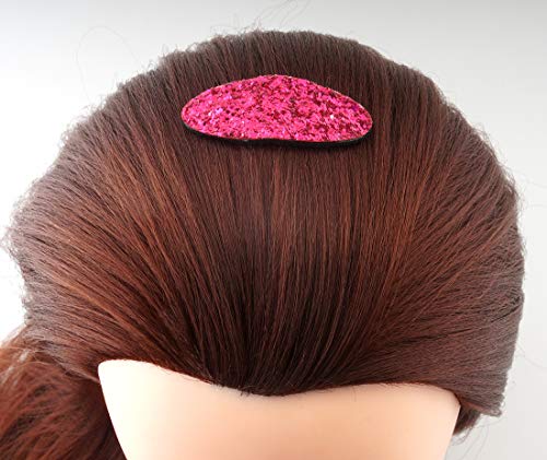 Karışık Renk Glitter Shinning Yapış saç tokası Saç Tokalarım Kadınlar Kız Parti Düğün Günlük Saç Dekorasyon (Oval)