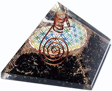 Sharvgun Ekstra Büyük 65-70mm turmalin taşı Orgon piramidi Orgonit Şifa Kristal