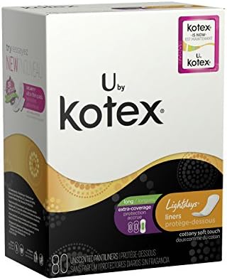 U by Kotex Lightday Gömlekleri, Ekstra Kaplama, Kokusuz, 80 Adet (6'lı Paket)