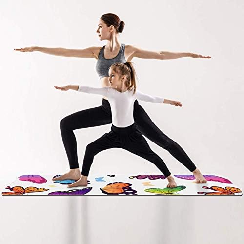Siebzeh Kelebekler Premium Kalın Yoga Mat Çevre Dostu Kauçuk Sağlık ve Fitness Kaymaz Mat Her Türlü Egzersiz Yoga