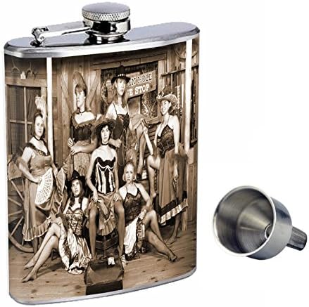 Vintage Salon Bayanlar Mükemmellik Tarzı 8 oz Paslanmaz Çelik Viski Şişesi Ücretsiz Huni ile D-001