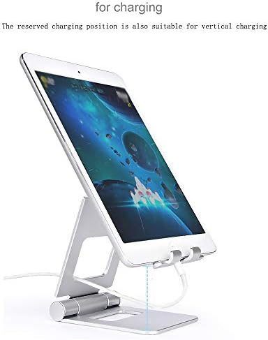 BBSJ Tablet Standı Ayarlanabilir Katlanabilir Tablet Tutucu için Alüminyum Alaşım Masaüstü Standı (Renk: Beyaz-Meyve