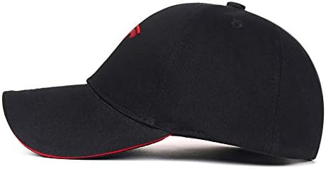 ARKOSKNIGHT Ayarlanabilir Işlemeli Beyzbol Kapaklar Tesia-Logo Yarış Motor Şapka Moda Sokak Dans Spor Seyahat (Siyah-Kırmızı)