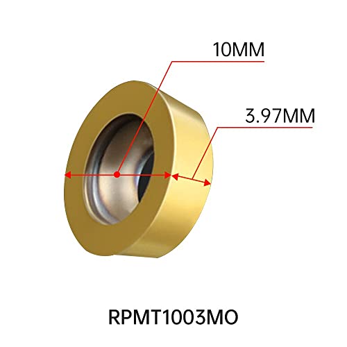 10 adet RPMT10T3MO R5 Endekslenebilir Karbür Dönüm Ekler CNC Bıçak freze kesicisi ile 5/8 / 16mmSRDPN1616H10 Endekslenebilir