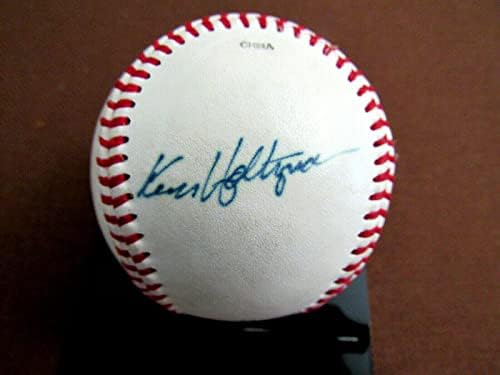 Ken Holtzman 77-78 Yankees 3 X Wsc A'nın İmzalı Otomatik Vintage Elmas Beyzbol Jsa İmzalı Beyzbol Topları