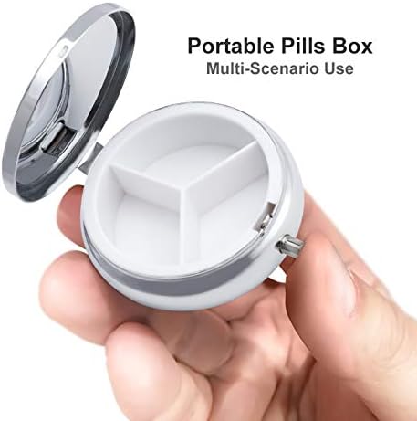 Hap Kutusu Noel Kartları Set Yuvarlak Tıp tablet kılıfı Taşınabilir Pillbox Vitamini Konteyner Organizatör Hapları